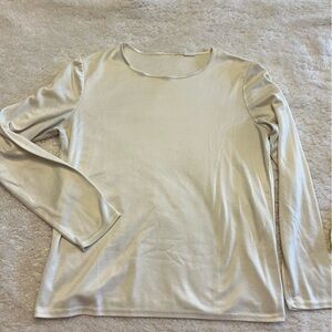 Cream Shimmer Long Sleeve
